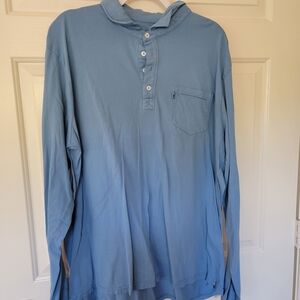 johnnie-O Light Blue Long Sleeve Henley